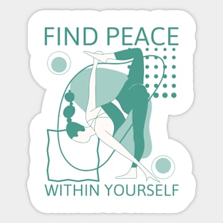 Find Peace Within Yourself Inspiration Sticker